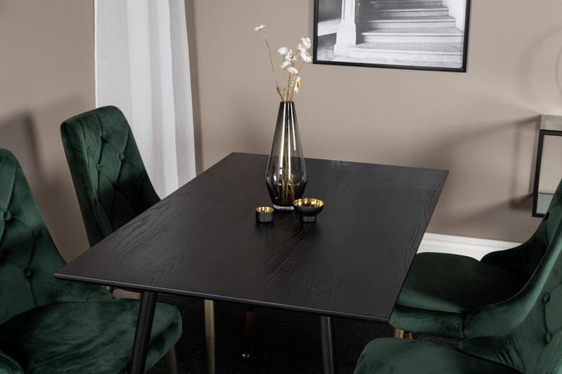 Dipp Matgrupp 120 cm Rund med 4 Velvet Deluxe stolar - Möbler - Bord & matgrupp - Matgrupp