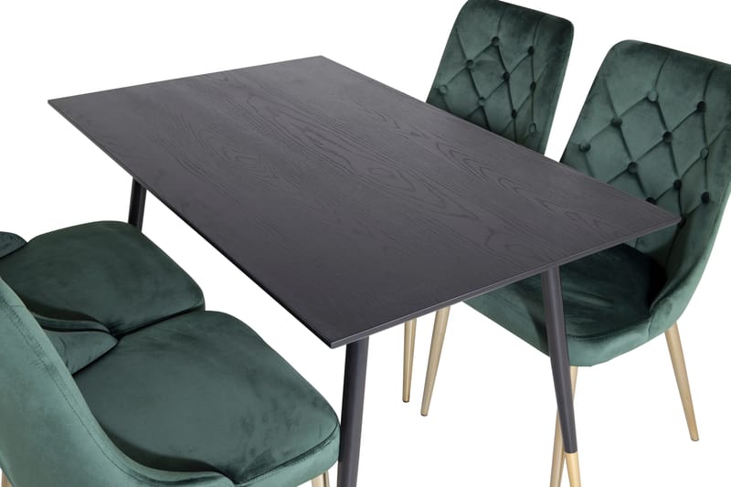Dipp Matgrupp 120 cm Rund med 4 Velvet Deluxe stolar - Möbler - Bord & matgrupp - Matgrupp