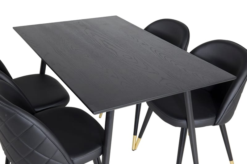 Dipp Matgrupp 120 cm Rund med 4 Velvet stolar - Möbler - Bord & matgrupp - Matgrupp