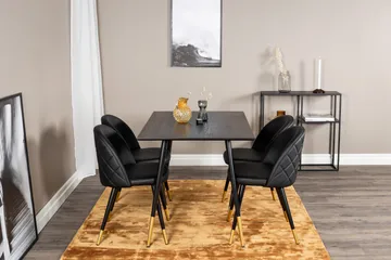 Dipp Matgrupp 120 cm Rund med 4 Velvet stolar - Möbler - Bord & matgrupp - Matgrupp