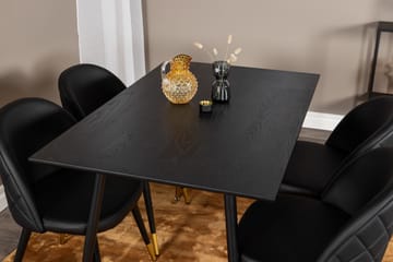 Dipp Matgrupp 120 cm Rund med 4 Velvet stolar - Möbler - Bord & matgrupp - Matgrupp