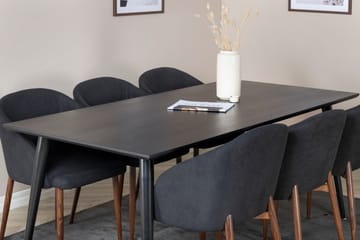 Dipp Matgrupp 180 cm Rektangulär med 6 Arch stolar - Svart - Möbler - Bord & matgrupp - Matgrupp