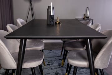 Dipp Matgrupp 180 cm Rektangulär med 6 Velvet stolar - Möbler - Bord & matgrupp - Matgrupp
