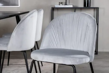 Dipp Matgrupp 180 cm Rektangulär med 6 Wrinkles stolar - Svart - Möbler - Bord & matgrupp - Matgrupp