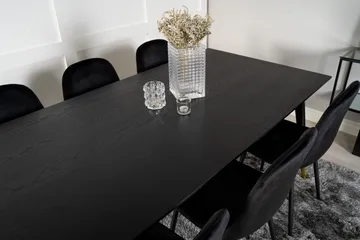 Dipp Matgrupp 180 cm Rektangulär med 6 Polar stolar - Svart/Guld - Möbler - Bord & matgrupp - Matgrupp