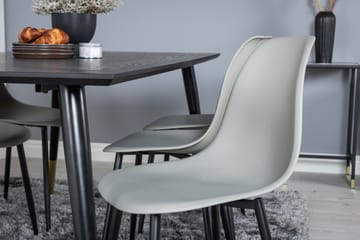 Dipp Matgrupp 180 cm Rektangulär med 6 Polar stolar - Svart/Guld - Möbler - Bord & matgrupp - Matgrupp