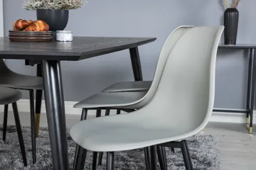 Dipp Matgrupp 180 cm Rektangulär med 6 Polar stolar - Svart/Guld - Möbler - Bord & matgrupp - Matgrupp