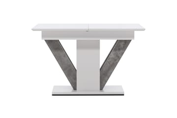 Disa Utdragbart Rektangulärt Matbord 120–160 cm med Betongutseende - Vit - Möbler - Bord & matgrupp - Matbord & köksbord