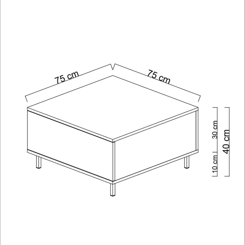 Djarhint Soffbord 75 cm - Vit - Möbler - Bord & matgrupp - Soffbord