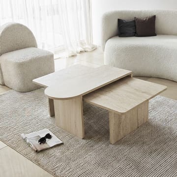 Djarhint Soffbordsset 82 cm - Brons och travertin - Möbler - Bord & matgrupp - Soffbord