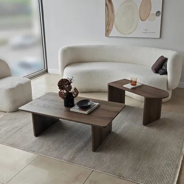 Djarhint Soffbordsset 82 cm - Brons och valnöt - Möbler - Bord & matgrupp - Soffbord