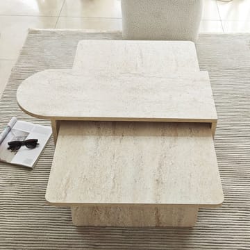Djarhint Soffbordsset 82 cm - Brons/Travertin - Möbler - Bord & matgrupp - Marmorbord