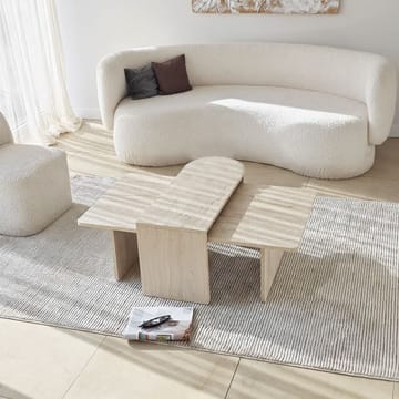 Djarhint Soffbordsset 82 cm - Brons/Travertin - Möbler - Bord & matgrupp - Marmorbord