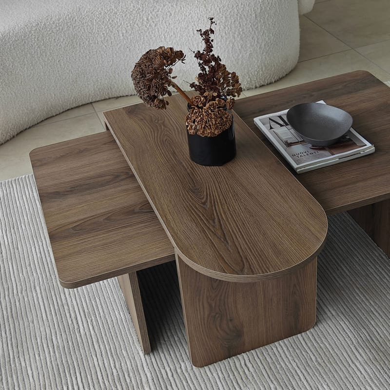 Djarhint Soffbordsset 82 cm - Brons/valnöt - Möbler - Bord & matgrupp - Soffbord