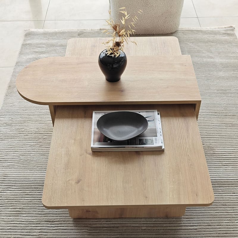 Djarhint Soffbordsset 82 cm - Bronze och Sapphire Oak - Möbler - Bord & matgrupp - Soffbord