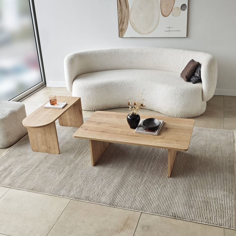 Djarhint Soffbordsset 82 cm - Bronze/Sapphire Oak - Möbler - Bord & matgrupp - Soffbord
