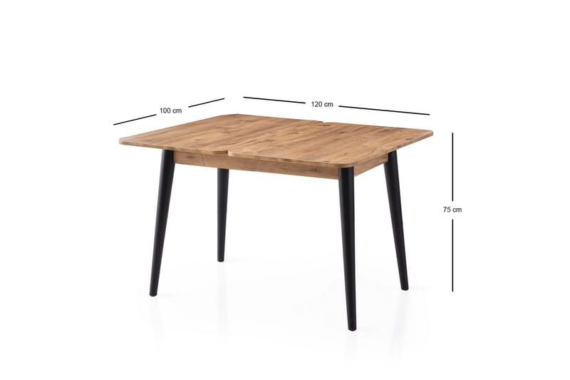 Dolcer Matbord 100 cm Rektangulär - Brun - Möbler - Bord & matgrupp - Matbord & köksbord