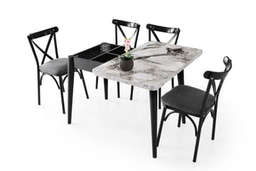 Dolcer Matbord 100 cm Rektangulär - Vit marmor - Möbler - Bord & matgrupp - Matbord & köksbord