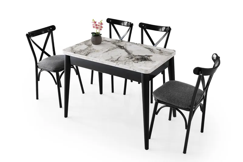 Dolcer Matbord 100 cm Rektangulär - Vit marmor - Möbler - Bord & matgrupp - Matbord & köksbord