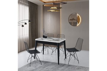 Dolcer Matbord 100 cm Rektangulär - Vit marmor - Möbler - Bord & matgrupp - Matbord & köksbord