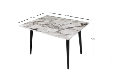 Dolcer Matbord 100 cm Rektangulär - Vit marmor - Möbler - Bord & matgrupp - Matbord & köksbord