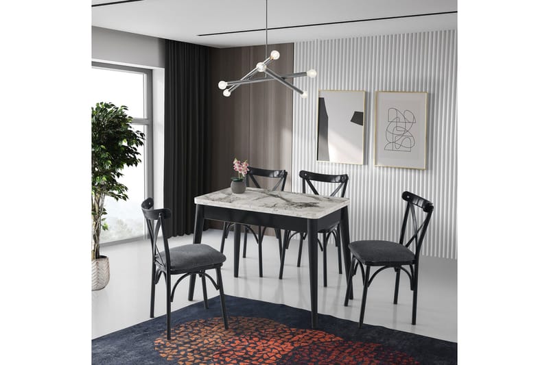 Dolcer Matbord 100 cm Rektangulär - Vit marmor - Möbler - Bord & matgrupp - Matbord & köksbord