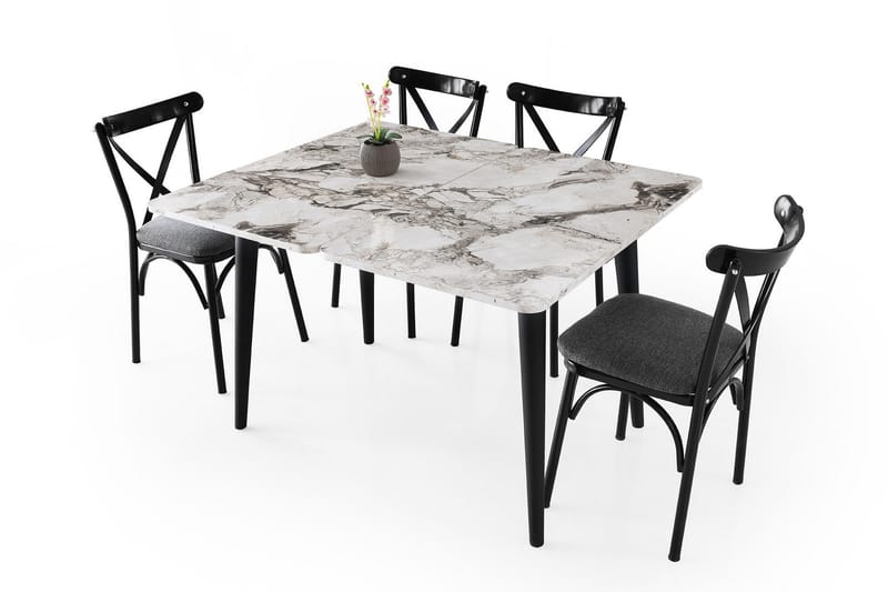 Dolcer Matbord 100 cm Rektangulär - Vit marmor - Möbler - Bord & matgrupp - Matbord & köksbord