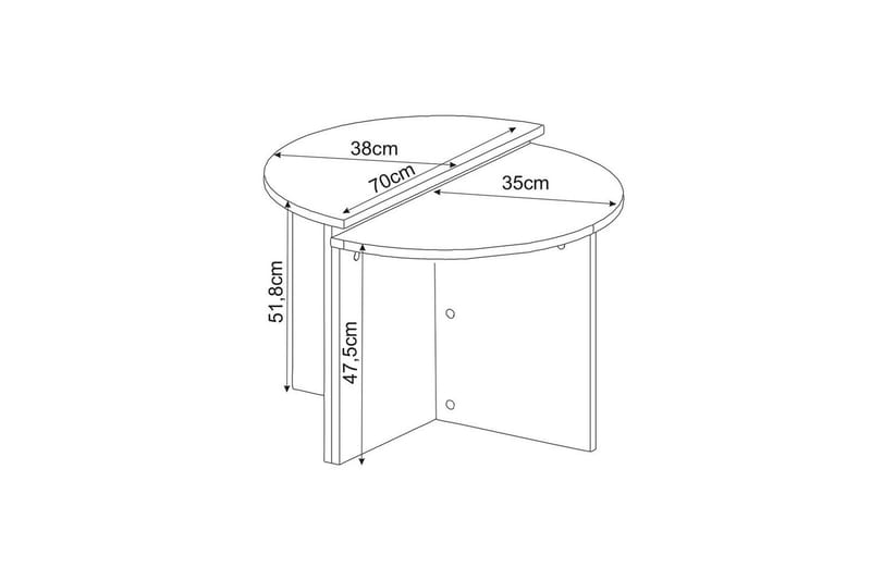 Dolcer Soffbord 70 cm - Ivory - Möbler - Bord & matgrupp - Soffbord