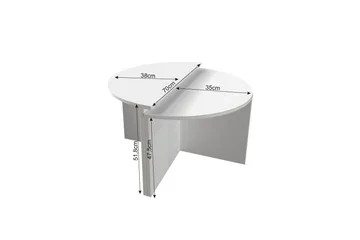 Dolcer Soffbord 70 cm - Vit - Möbler - Bord & matgrupp - Soffbord
