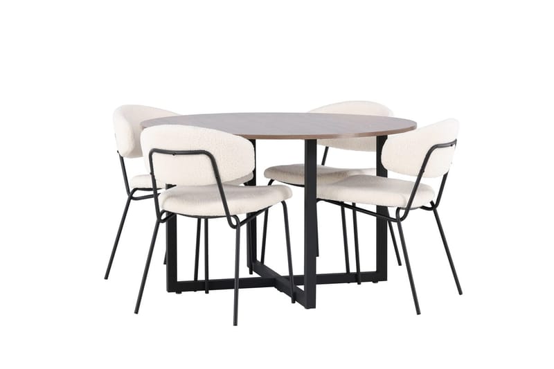 Durango Matbord 120 cm Rund med 4 Chico Matstol - Möbler - Bord & matgrupp - Matgrupp