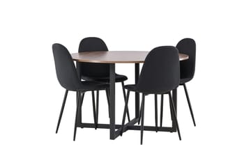 Durango Matbord 120 cm Rund med 4 Polar Matstol - Möbler - Bord & matgrupp - Matgrupp