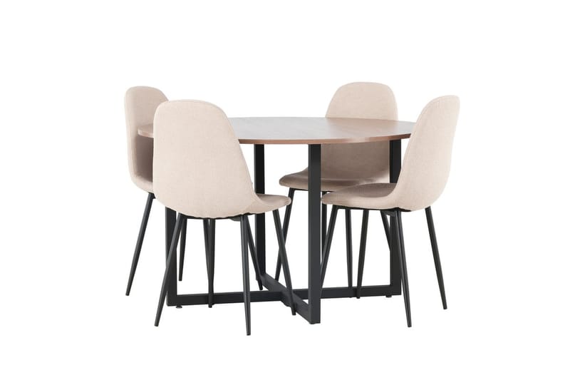 Durango Matbord 120 cm Rund med 4 Polar Matstol - Möbler - Bord & matgrupp - Matgrupp