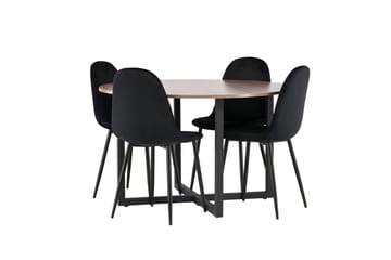Durango Matbord 120 cm Rund med 4 Polar Köksstol - Möbler - Bord & matgrupp - Matgrupp
