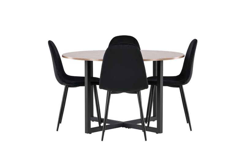 Durango Matbord 120 cm Rund med 4 Polar Köksstol - Möbler - Bord & matgrupp - Matgrupp