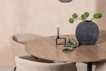 Durango Matgrupp 120 cm Rund med 4 Berit Stolar - Valnöt - Möbler - Bord & matgrupp - Matgrupp