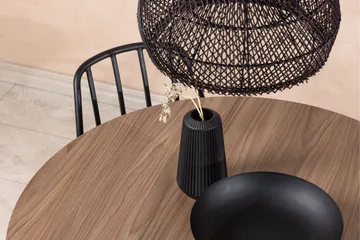 Durango Matgrupp 120 cm Rund med 4 Dyrön Stolar - Valnöt - Möbler - Bord & matgrupp - Matgrupp