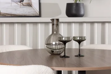 Durango Matgrupp 120 cm Rund med 4 Edina Stolar - Valnöt - Möbler - Bord & matgrupp - Matgrupp