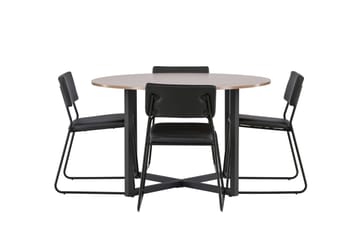 Durango Matgrupp 120 cm Rund med 4 Kenth Stolar - Valnöt - Möbler - Bord & matgrupp - Matgrupp