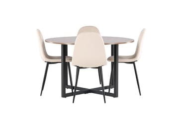 Durango Matgrupp 120 cm Rund med 4 Polar Stolar