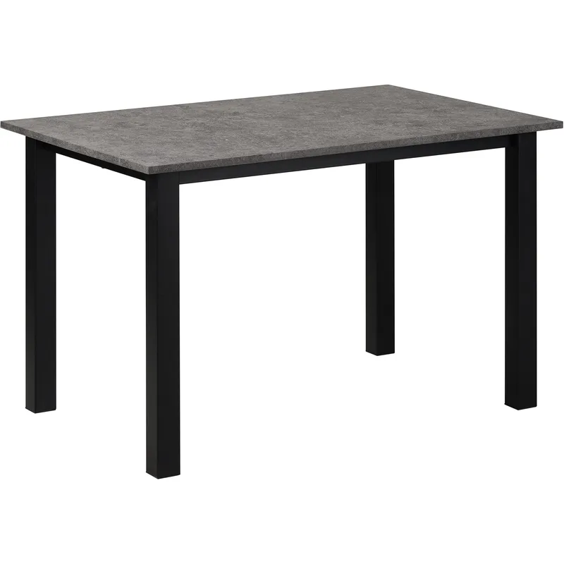 Durham Matbord 120x80 cm, Betonggrå och svart