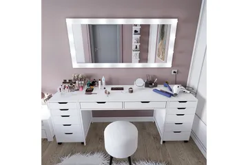 Durusu Sminkbord 200 cm - Mattvit - Möbler - Bord & matgrupp - Sminkbord & toalettbord