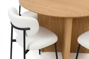 Edda Matgrupp runt 110 cm Ek med 4 Lucy Matstolar - Ek - Möbler - Bord & matgrupp - Matgrupp