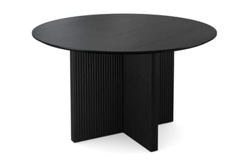 Edda Runt Matbord 130cm Fanér - Svart - Möbler - Bord & matgrupp - Matbord & köksbord