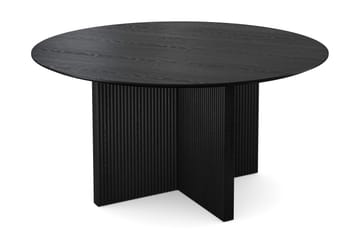 Edda Runt Matbord 150cm Fanér - Svart - Möbler - Bord & matgrupp - Matbord & köksbord
