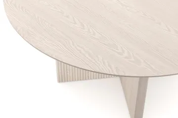 Edda Runt Matbord 150cm Fanér - Vitlaserat - Möbler - Bord & matgrupp - Matbord & köksbord