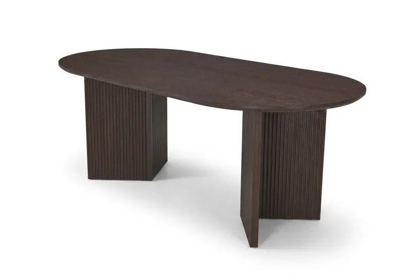 Edda Soffbord Oval 120 cm, Rökt ek