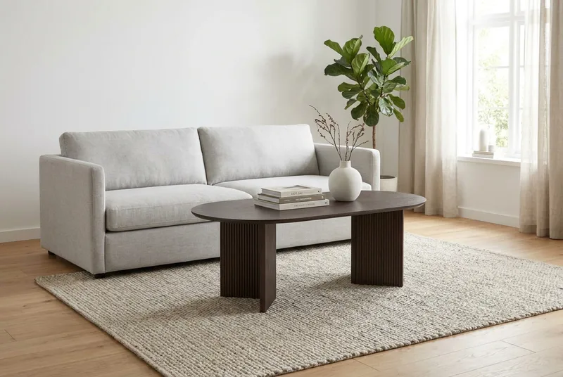 Edda Soffbord Oval 120 cm - Rökt ek - Möbler - Bord & matgrupp - Soffbord