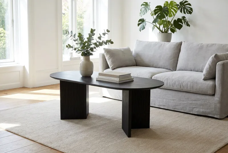 Edda Soffbord Oval 120 cm - Svart - Möbler - Bord & matgrupp - Soffbord