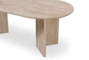 Edda Soffbord Oval 120 cm - Travertin - Möbler - Bord & matgrupp - Soffbord
