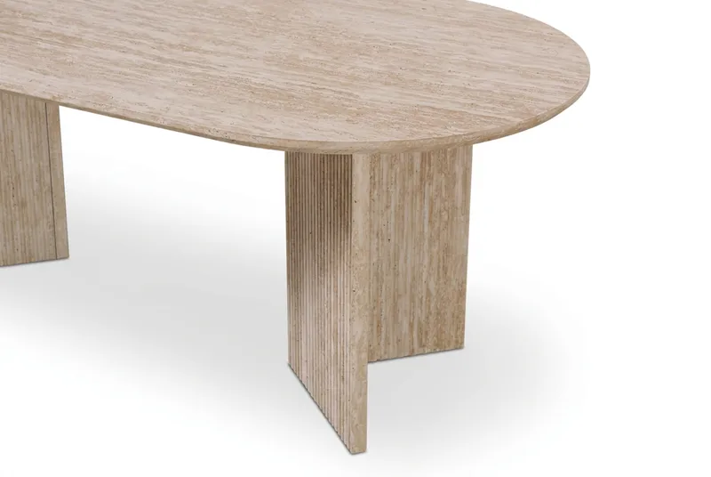 Edda Soffbord Oval 120 cm - Travertin - Möbler - Bord & matgrupp - Soffbord